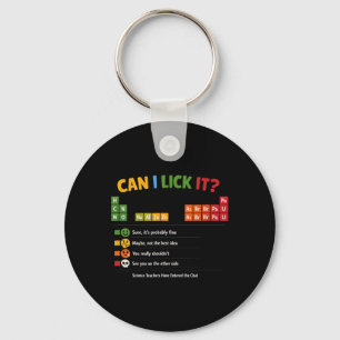 Funny Kids Teacher Can I Lick It Periodic Table Key Ring