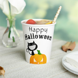 Funny Kids Trick or Treat Happy Halloween Party Paper Cups