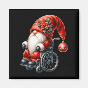 Funny Kids Wheelchair Santa Graphic For Men Christ Magnet