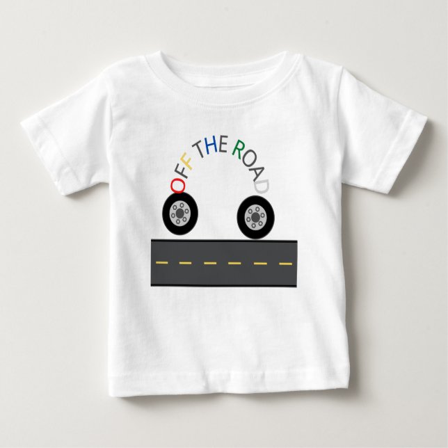 Funny Kids  White Baby T-Shirt (Front)