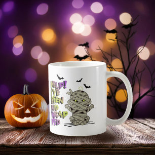 Funny Kidwrapped Mummy Baby Green/Purple ID683 Coffee Mug