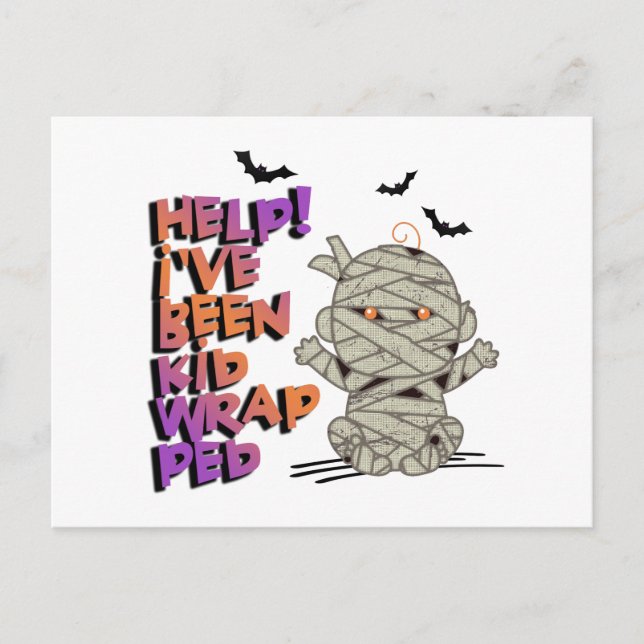 Funny Kidwrapped Mummy Baby Orange ID683 Postcard (Front)