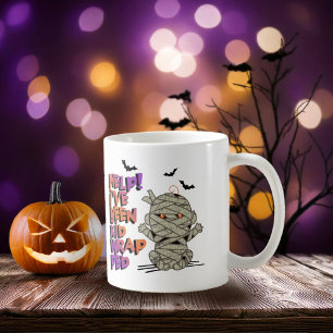 Funny Kidwrapped Mummy Baby Orange/Purple ID683 Coffee Mug