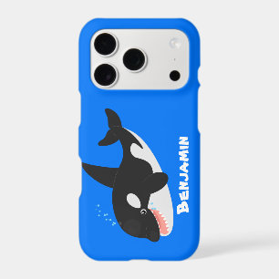 Funny killer whale orca cute cartoon illustration