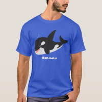 Funny killer whale orca cute cartoon illustration