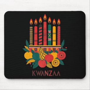 Funny Kinara Seven Candles Kwanzaa Celebration 1  Mouse Pad