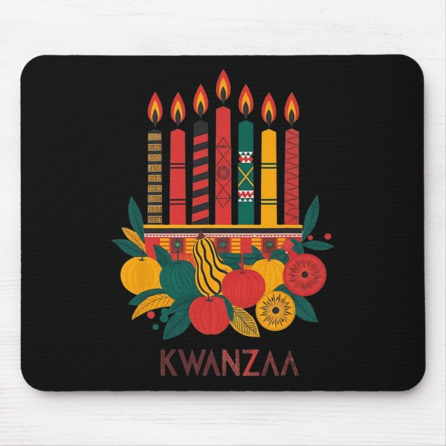 Funny Kinara Seven Candles Kwanzaa Celebration 2  Mouse Pad (Front)