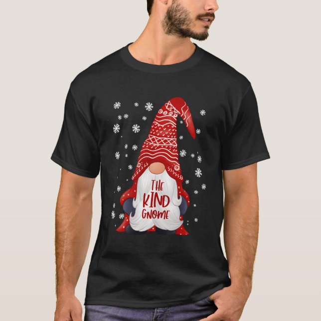 Funny Kind Gnome Family Matching Christmas Gift Pa T-Shirt (Front)