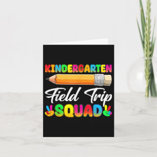 Funny Kindergarten Field Trip Squad Field Day Stud Card
