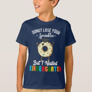Funny Kindergarten Graduate Kids Doughnut Graduati T-Shirt