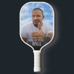 Funny King of Pickle Ball Custom Photo Pickleball Paddle<br><div class="desc">Do you know a man who thinks he is 'King of Pickle Ball'? This funny modern design allows you to upload a photo and customise the the text including name. Makes a great personalised gift for your husband,  dad,  brother,  boyfriend,  uncle - in fact any male you know!</div>