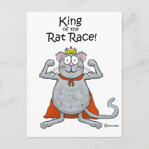 Funny King of the Rat Race Boss Boss's Day Postcard