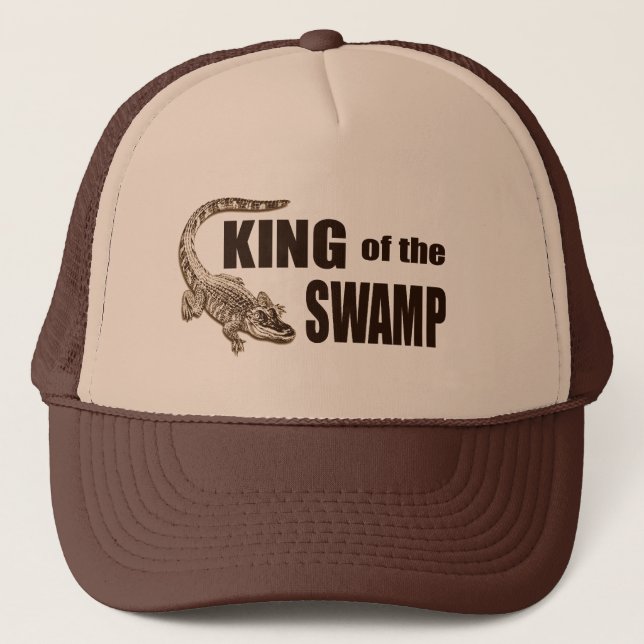 Funny King of the Swamp - Gator Hunter Hat (Front)