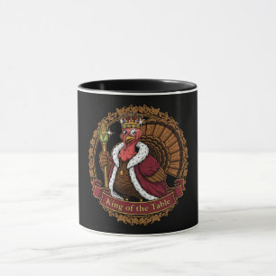 Funny "King of the Table" Thanksgiving Turkey Mug