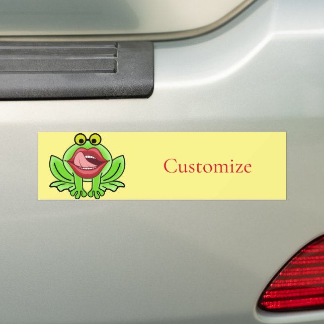 Funny Kiss A Toad Thunder_Cove Bumper Sticker (On Car)