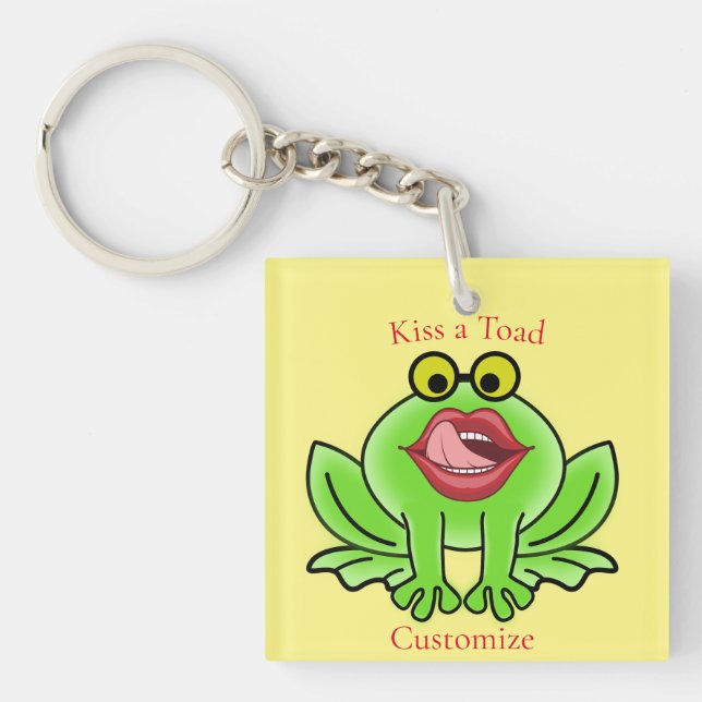 Funny Kiss A Toad Thunder_Cove Key Ring (Front)