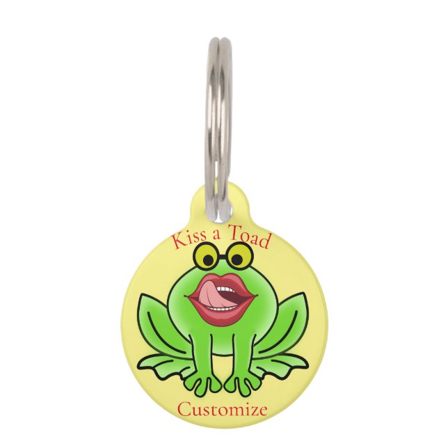 Funny Kiss A Toad Thunder_Cove Pet Tag (Front)
