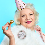 Funny Kiss Me I'm 80 Pink Roses Floral<br><div class="desc">Kiss the birthday lady celebrating an important milestone birthday with this custom fun pin button. It features a beautiful wreath of watercolor pastel pink roses and mixed flowers and greenery surrounding the text "Kiss Me I'm 80!". You can substitute any age in place of 80 or change the text to...</div>