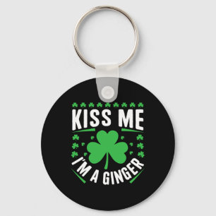 Funny Kiss Me I'm A Ginger Irish Family St Patrick Key Ring