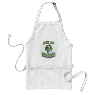 Funny Kiss My Bass Gift Ideas for Fishermen Standard Apron