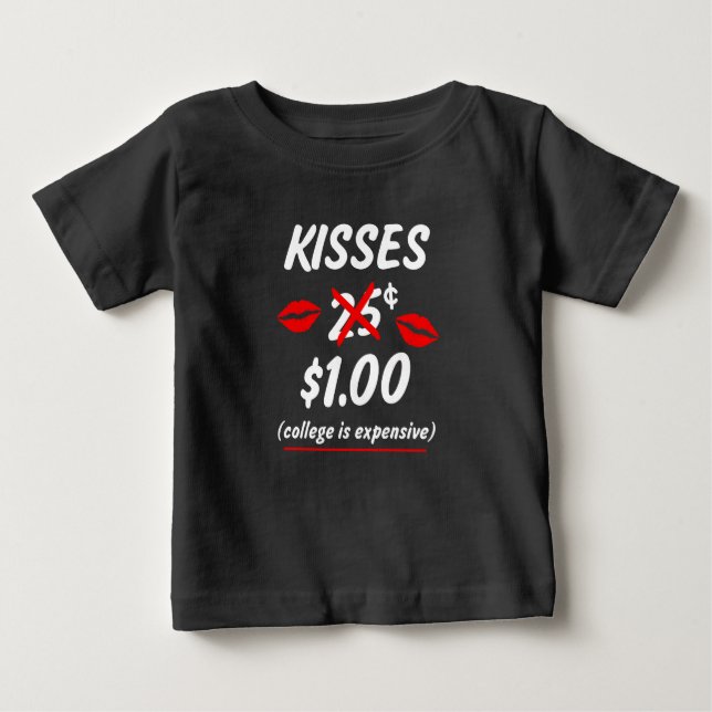 Funny Kisses Baby Valentine's Day Shirt (Front)