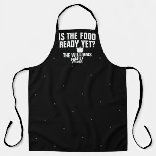 funny kitchen cook family black apron