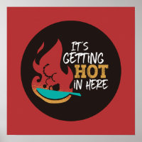 Funny Kitchen Quote It's Getting Hot Retro Colour
