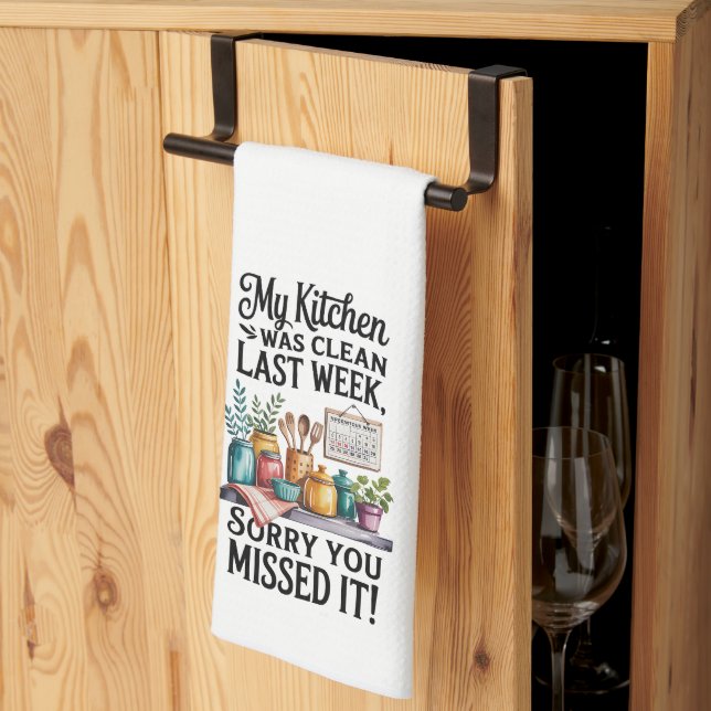 Funny Kitchen Series Design #1 Tea Towel (Thirds Fold)