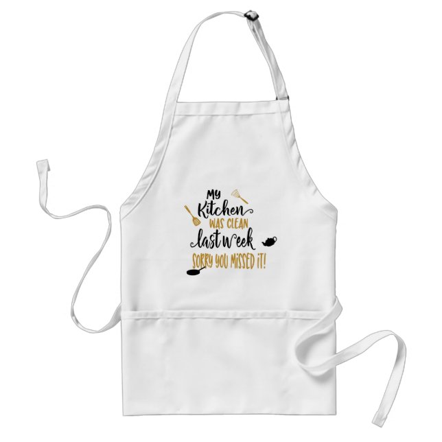 Funny kitchen word art cooking apron (Front)