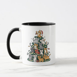 Funny Kitten Christmas Tree Cat Pet Animal Lover  Mug