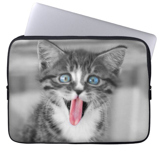 Funny Kitten Laptop Sleeve (Front)