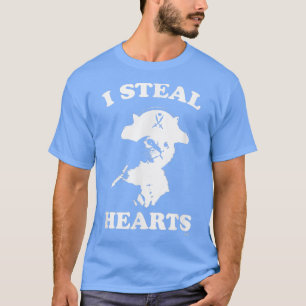 funny kittencat pirate I STEAL HEARTS T-Shirt