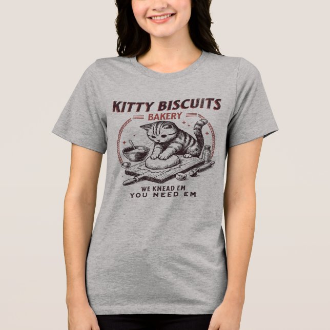 Funny Kitty Biscuits Bakery Shirt (Front)