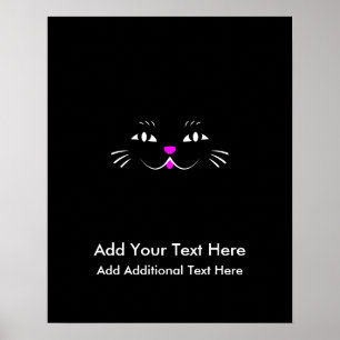 Funny Kitty Cat Face Poster