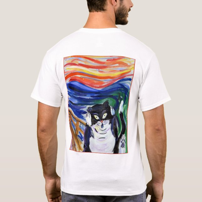 Funny Kitty Scream T-Shirt (Back Image) (Back)