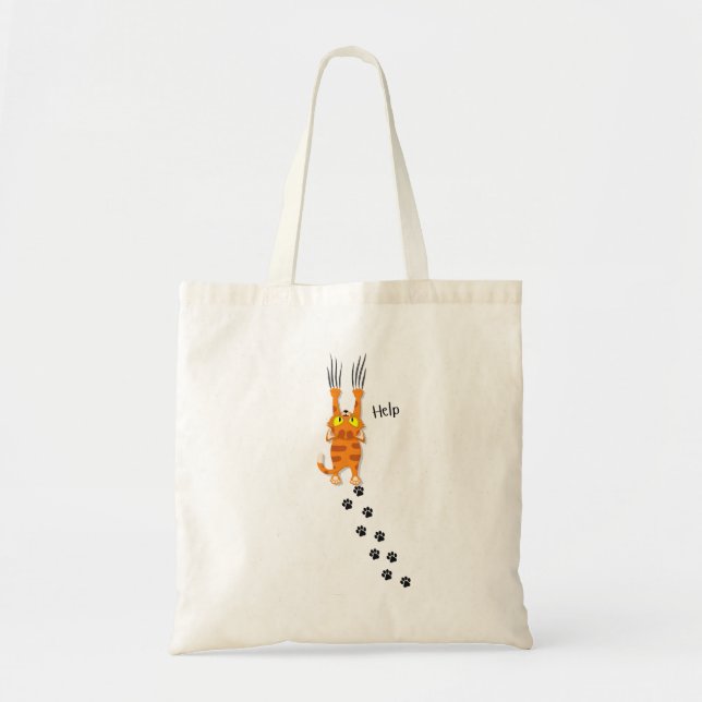 Funny Kitty Tote Bag For Cat Lovers (Front)