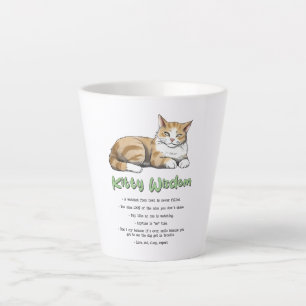 Funny Kitty Wisdom Latte Mug