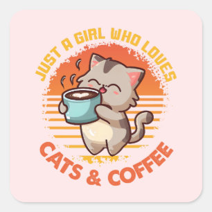 Funny Kitty Wisdom Square Sticker