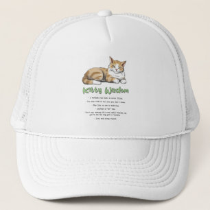Funny Kitty Wisdom Trucker Hat