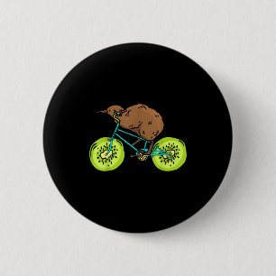 Funny Kiwi Biker Cycling Gift New Zealand 6 Cm Round Badge