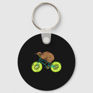 Funny Kiwi Biker Cycling Gift New Zealand  Key Ring