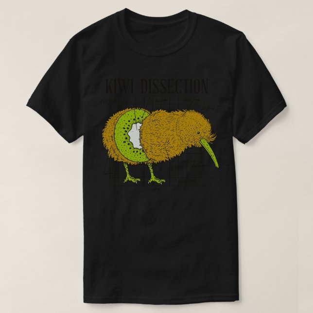 Funny Kiwi Bird Dissection Funny Science Biology H T-Shirt (Design Front)