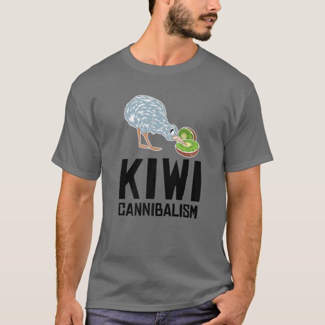 Funny Kiwi Bird Gift Cannibalism For Fruit Lover M T-Shirt (Front)