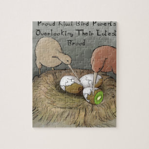 Funny Kiwi Birds Tending Their Fruit Jigsaw Puzzle