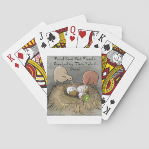 Funny Kiwi Birds Tending Their Fruit Playing Cards