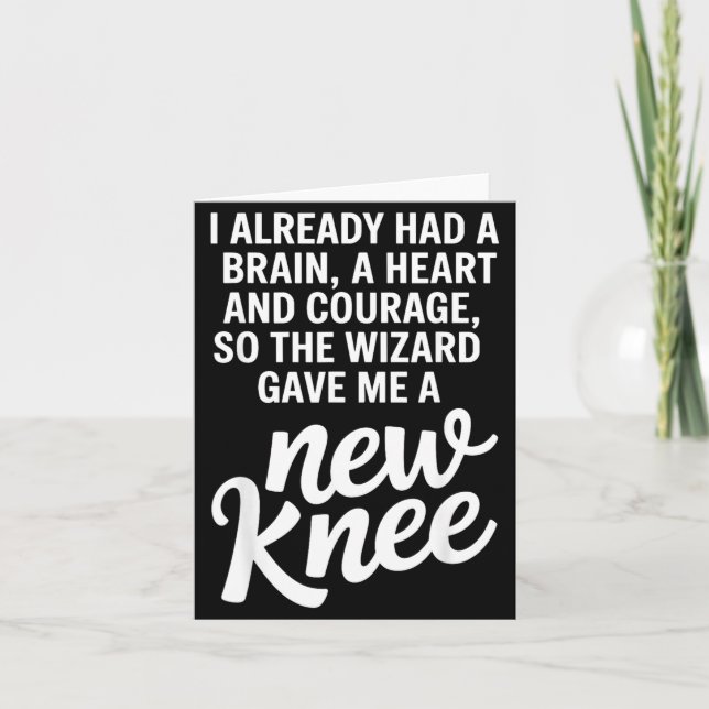 Funny Knee Surgery Art For Men Women Bionic Knee Card (Front)