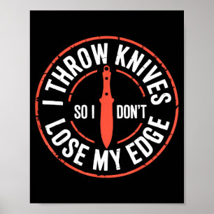 Funny Knife Thrower I Throw Knives  Poster