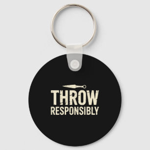 Funny Knife Throwing Key Ring
