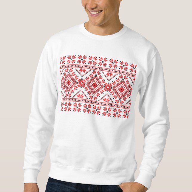 Funny Knitted Christmas Sweater - Fake Knit (Front)
