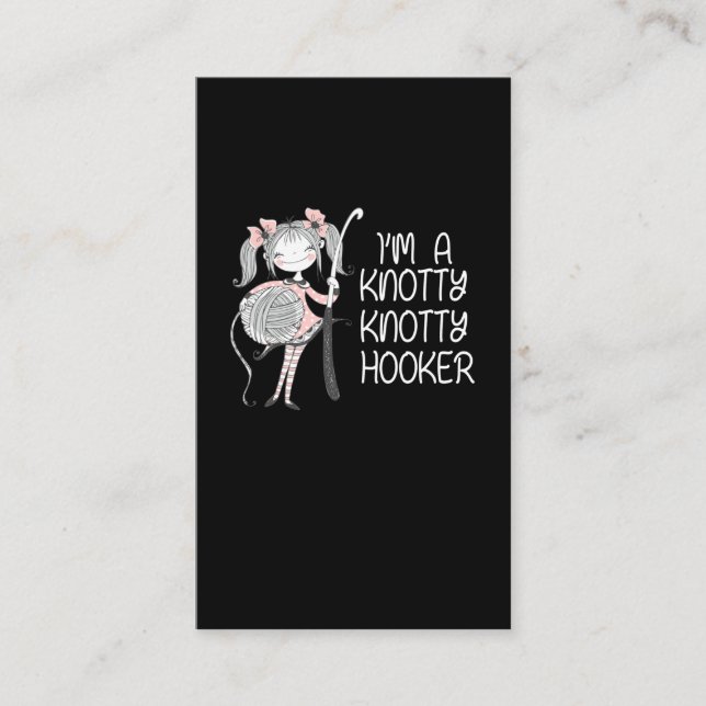 Funny Knitter Crafting Knitting Yarn Lover Business Card (Front)